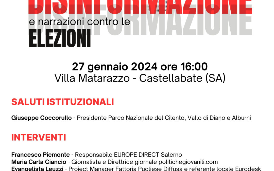 Disinformazione e narrazioni contro le elezioni – 27.01.2024